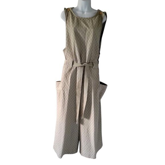Free People Sage Green  She's A Catch Wide Leg  Sleeveless Jumpsuit -S - Picture 3 of 11